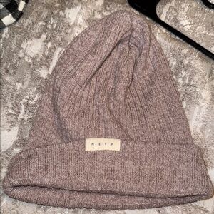 Neff Ribbed Knit Beanie in Mauve
